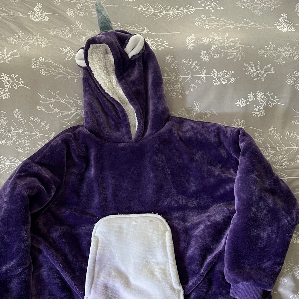 Purple Unicorn Hooded Onesie